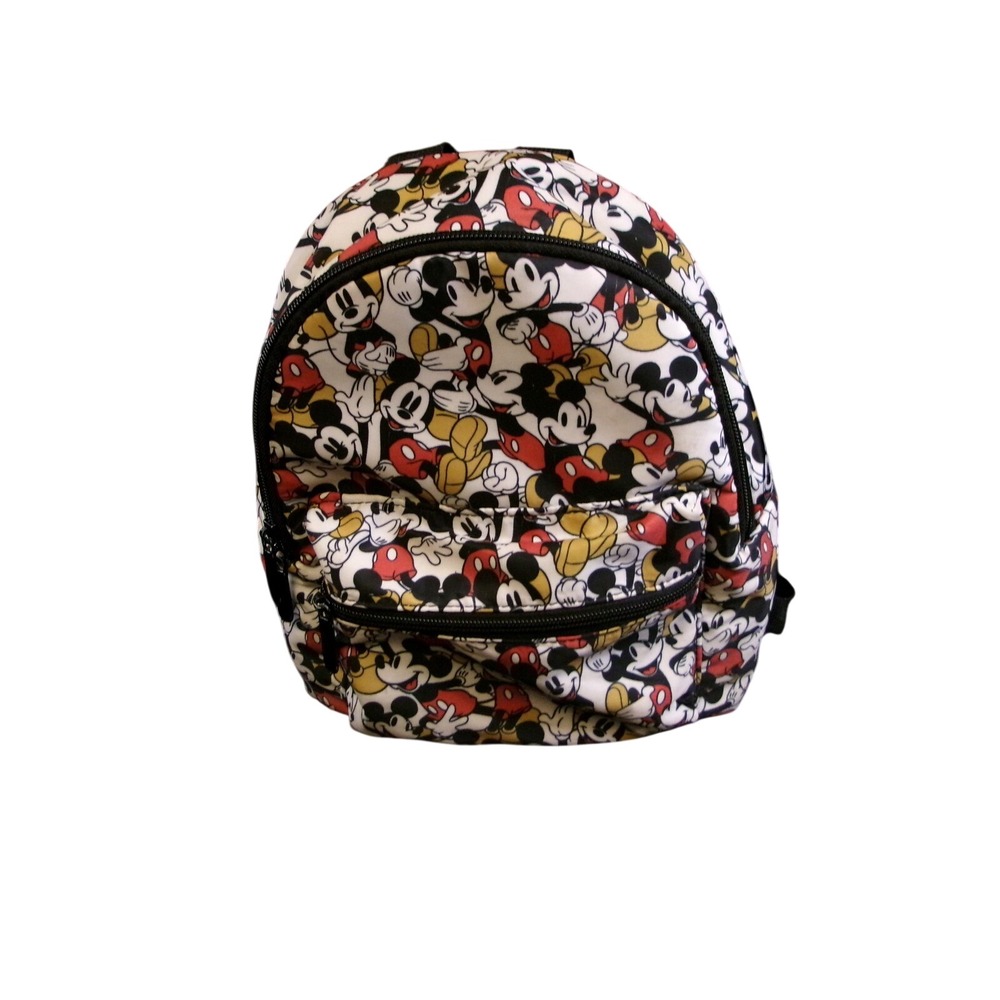Disney Mickey Mouse Mini Backpack Bioworld All Over Print White Black Red Bag